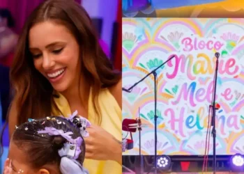 Bruna Biancardi organiza bloquinho de Carnaval para filhas de Neymar