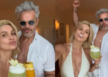 Otaviano Costa relembra carnaval com Flávia Alessandra e declaração amorosa