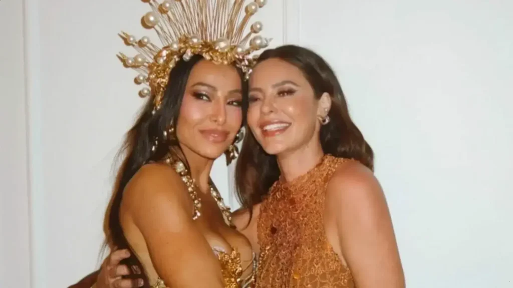 Paolla Oliveira arrasa em look de crochê no aniversário de Sabrina Sato