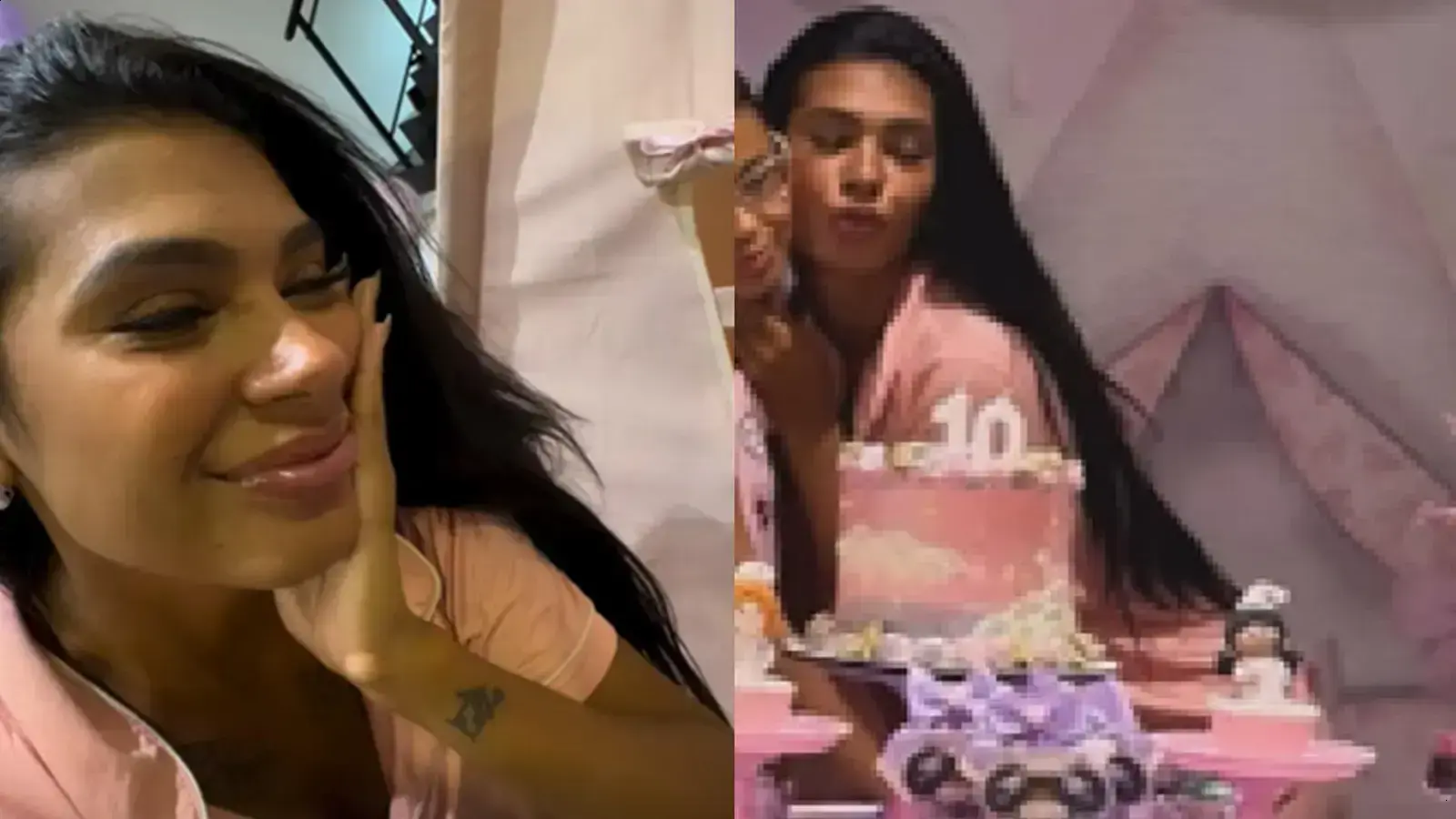 Pocah promove uma festa do pijama para celebrar o 10º aniversário da filha