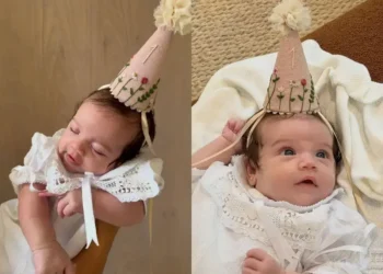 Rafa Kalimann celebra um mês da filha Zuza e relata transformação na maternidade