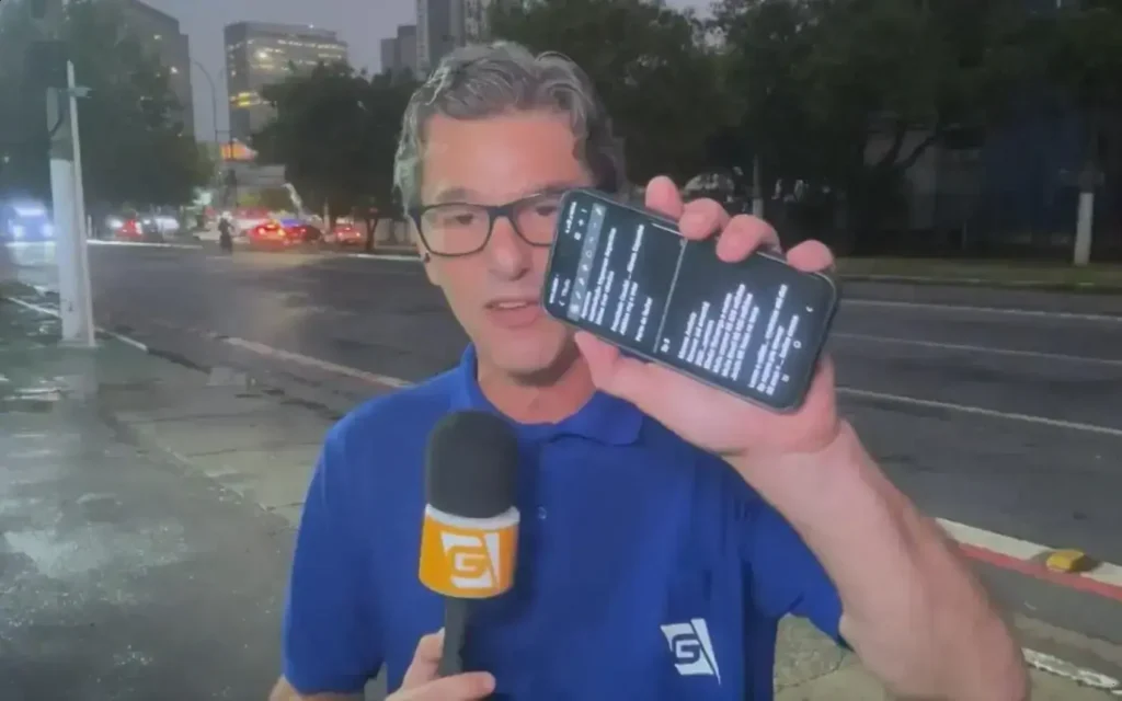 Repórter da TV Gazeta evita roubo ao vivo e surpreende telespectadores