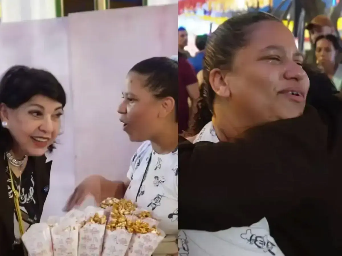 Roberta Miranda se emociona ao apoiar vendedora durante Carnaval 2026