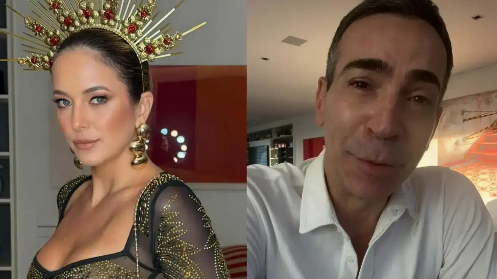 Ticiane Pinheiro arrasa em fantasia de Carnaval e deixa Tralli em choque