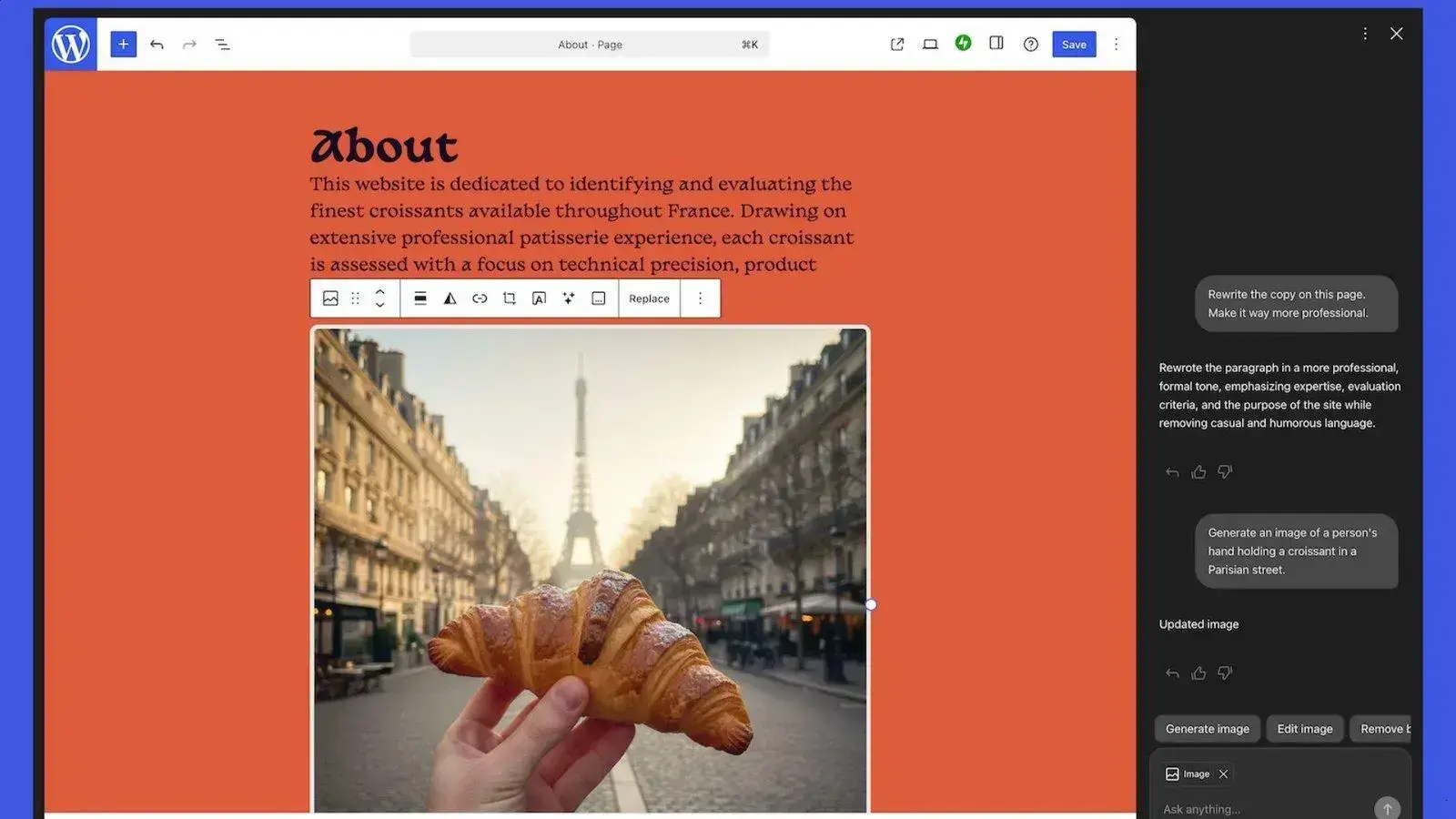 WordPress Lança Assistente de IA para Mudanças Rápidas em Sites