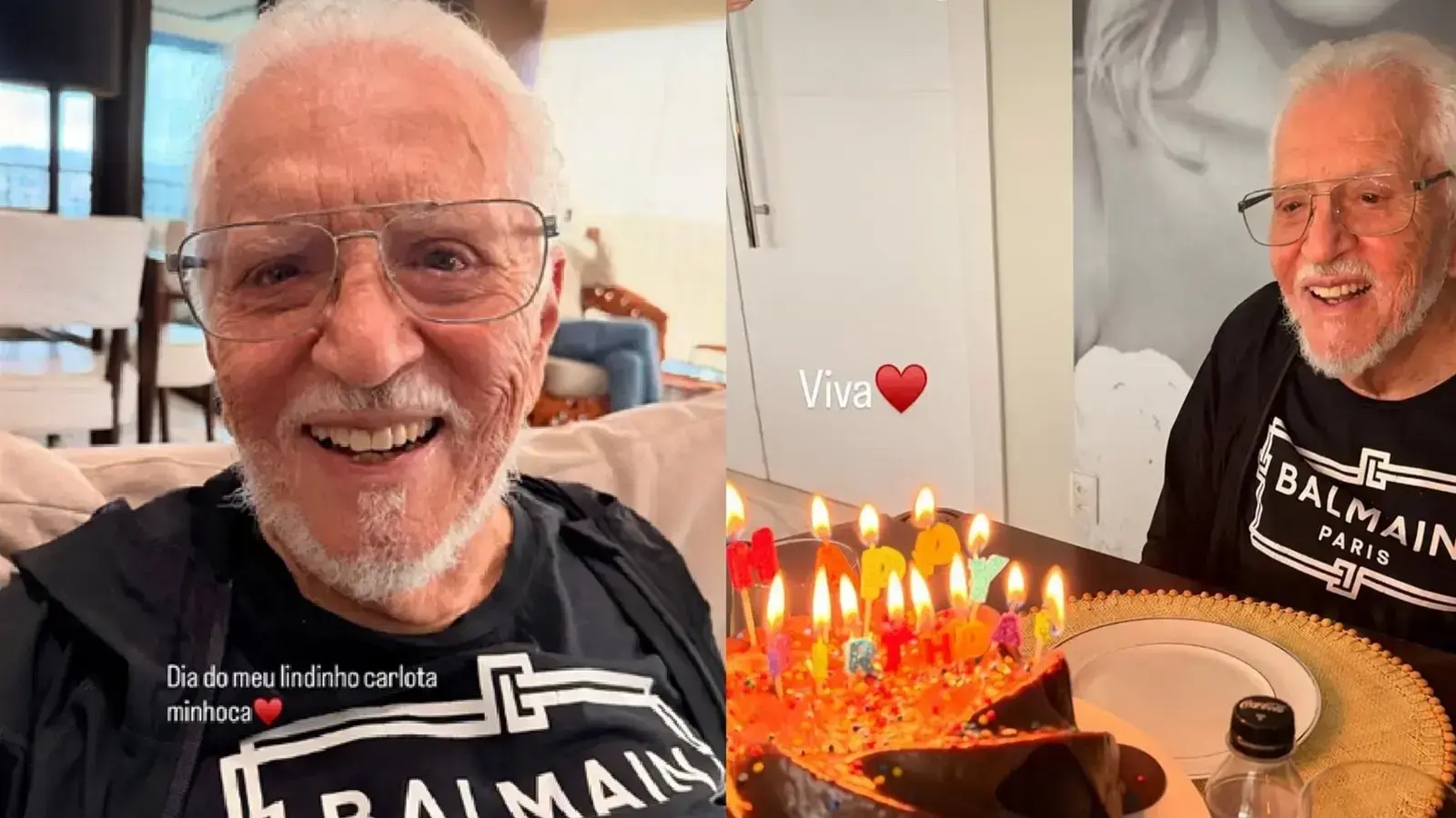Carlos Alberto de Nóbrega celebra 90 anos com festa em família