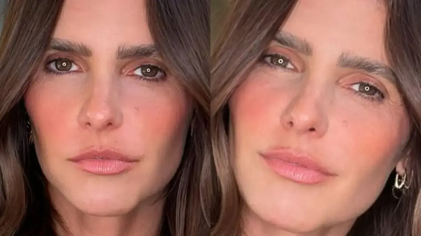 Fernanda Lima surpreende com novo visual castanho chocolate