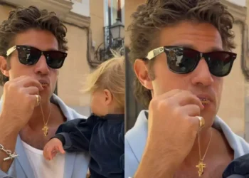 Filha de Chay Suede e Laura Neiva encanta em viagem a Madri