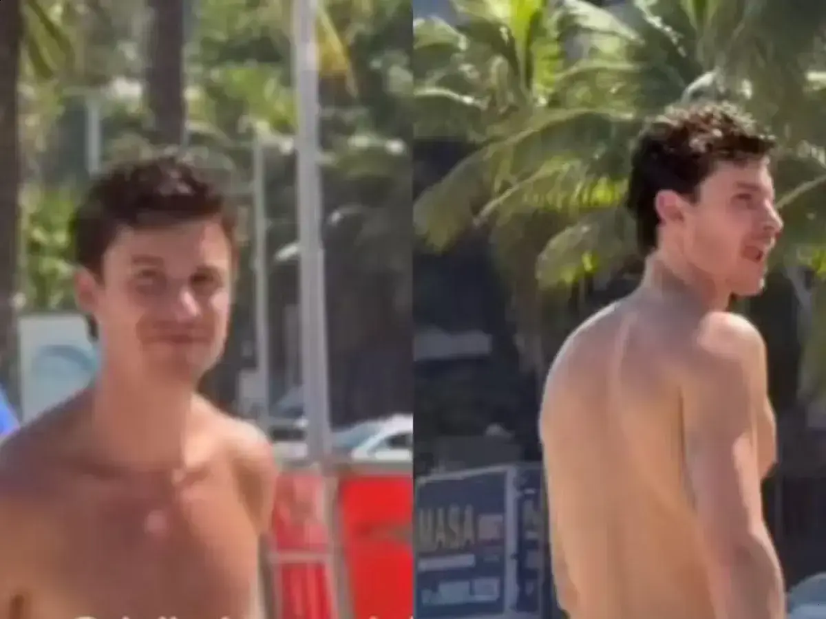 Shawn Mendes aproveita a praia no Rio com Bruna Marquezine