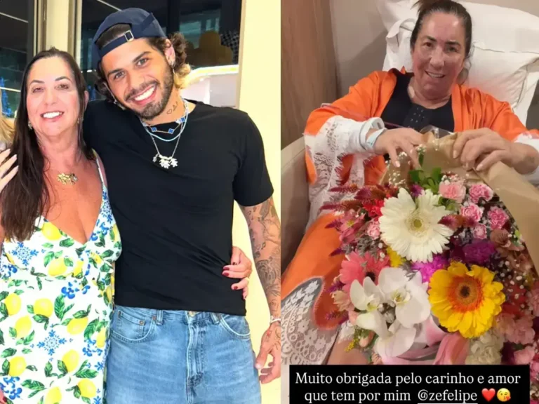 Zé Felipe surpreende Margareth Serrão com flores durante recuperação