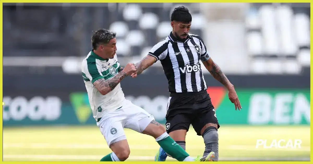 Botafogo e Coritiba empatam em jogo repleto de emoções