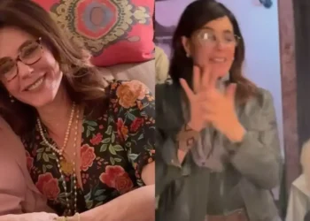 Christiane Torloni celebra os 97 anos de Monah Delacy em grande estilo