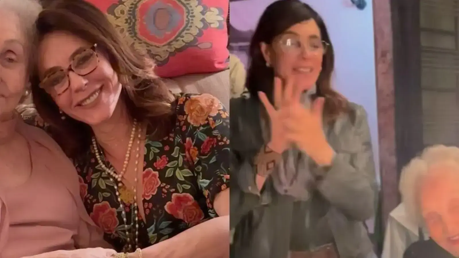 Christiane Torloni celebra os 97 anos de Monah Delacy em grande estilo