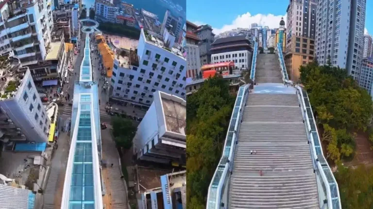 Conheça a nova escada rolante ao ar livre mais longa do mundo na China