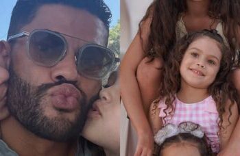 Hulk Paraíba compartilha momento especial com suas três filhas e as chama de princesas