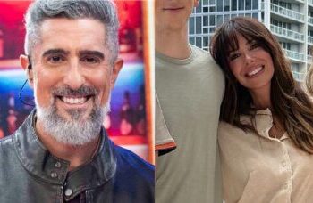 Filhos altos de Marcos Mion surpreendem em fotos com a mãe e ela se sente a mais baixa