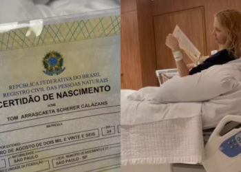 Filho de Isa Scherer e Tom Arrascaeta ganha nome em homenagem ao craque do Flamengo