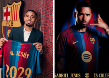 Barcelona confirma a contratação de Gabriel Jesus e reforça seu ataque