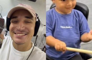 Filho de João Gomes, aos 2 anos, encanta ao tocar instrumento nos bastidores de festival; veja o vídeo