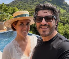 Esposa de Lito Sousa revela que emagreceu demais durante a doença do marido e enfrenta dificuldades com roupas
