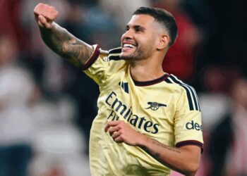 Bruno Guimarães marca golaço em seu primeiro gol pelo Arsenal; veja o lance