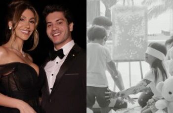 Arthur Aguiar e Jheny Santucci revelam o sexo do segundo filho em emocionante chá revelação
